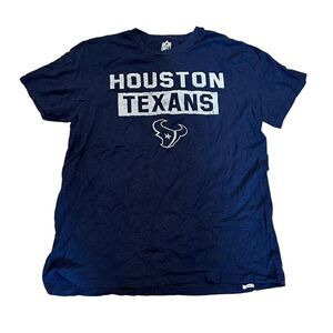 Navy blue Houston Texans NFL 100%‎ cotton t-shirt